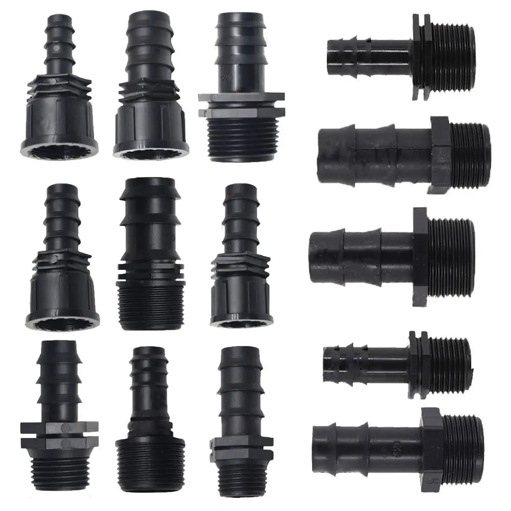 Practical Female Male Thread Garden Hose Barb Connector 16mm 20mm 25mm PE Screw Joint Irrigation Pipe Fitting Peaceful Pleasures Health and Wellness