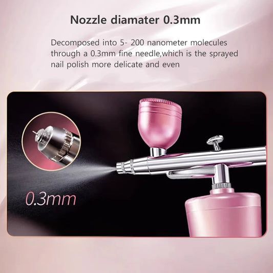 Portable Airbrush Head with 0.3mm Nozzle - Dual Action Spray Gun Adjustable Flow for Model Painting Nail Art Cake Decorating Peaceful Pleasures Health and Wellness