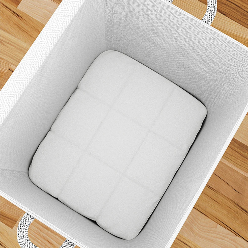Foldable Clothes Storage Baskets with Zipper & Handle Peaceful Pleasures Health and Wellness