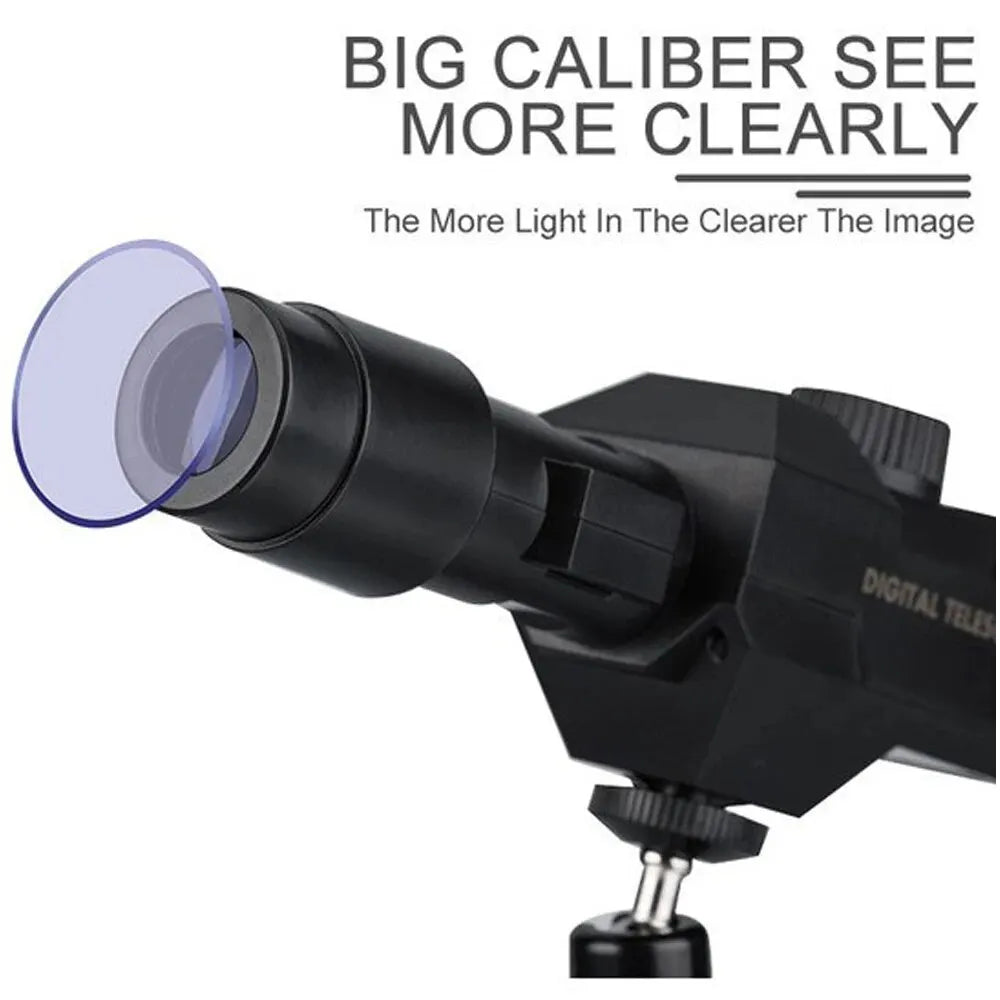 WiFi Digital Telescope,70x Zoom 1920X1080 Monocular Camera Monitor with Tripod Cellphone APP Control Support Android IOS System Peaceful Pleasures Health and Wellness