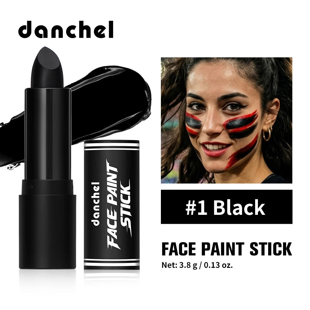 Face Paint Stick High Pigment Multi-Use Black Sticks Lip Color Body Paint Safe Non-Toxic Paint Stick for Halloween Cosplay Sport Peaceful Pleasures Health and Wellness Black