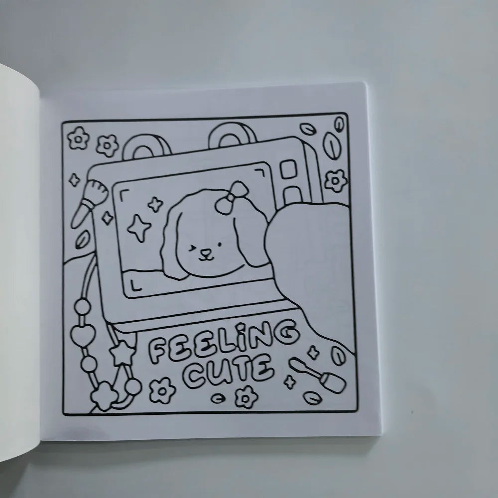 My Fuzzy Buddies Coloring Book Adults Teens Stress-relief Art Therapy