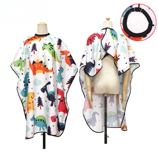 Kids Cartoon Haircut Hairdresser Cape Professional Hair-Cut Salon Barber Wrap Waterproof Cutting Gown Hair Care Styling Supplies Peaceful Pleasures Health and Wellness