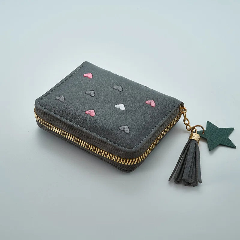 Women's Mini Tassel Wallet | Korean Style Zipper Coin Purse
