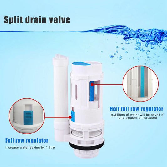 Toilet Dual Flush Valve Convenient to Install Water Saving Tank Button Suitable for Connected Side Toilet Water Tank Peaceful Pleasures Health and Wellness