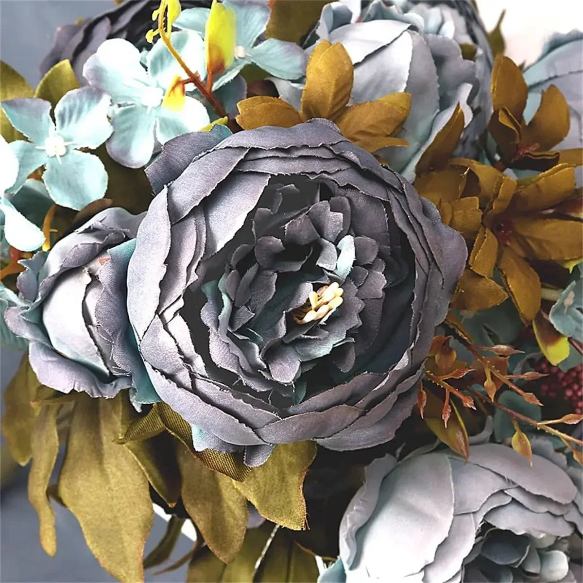 Silk Peony Artificial Flower Bouquet | 13 Stems Wedding Décor