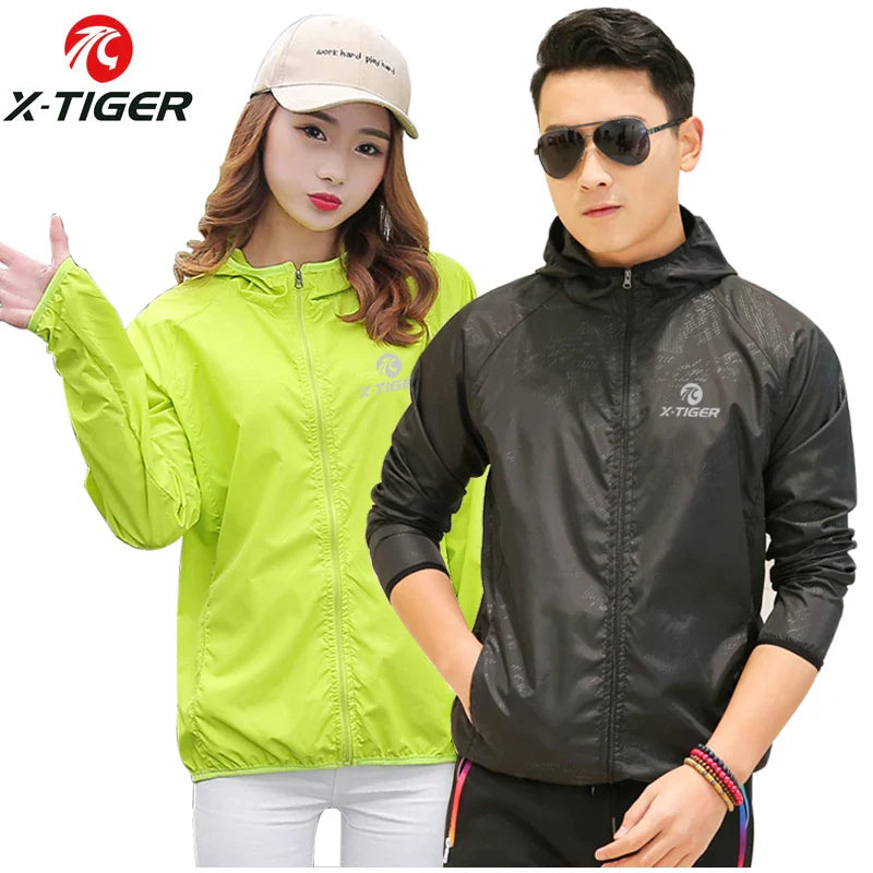 X-TIGER Windproof Reflective Cycling Jacket – Lightweight MTB