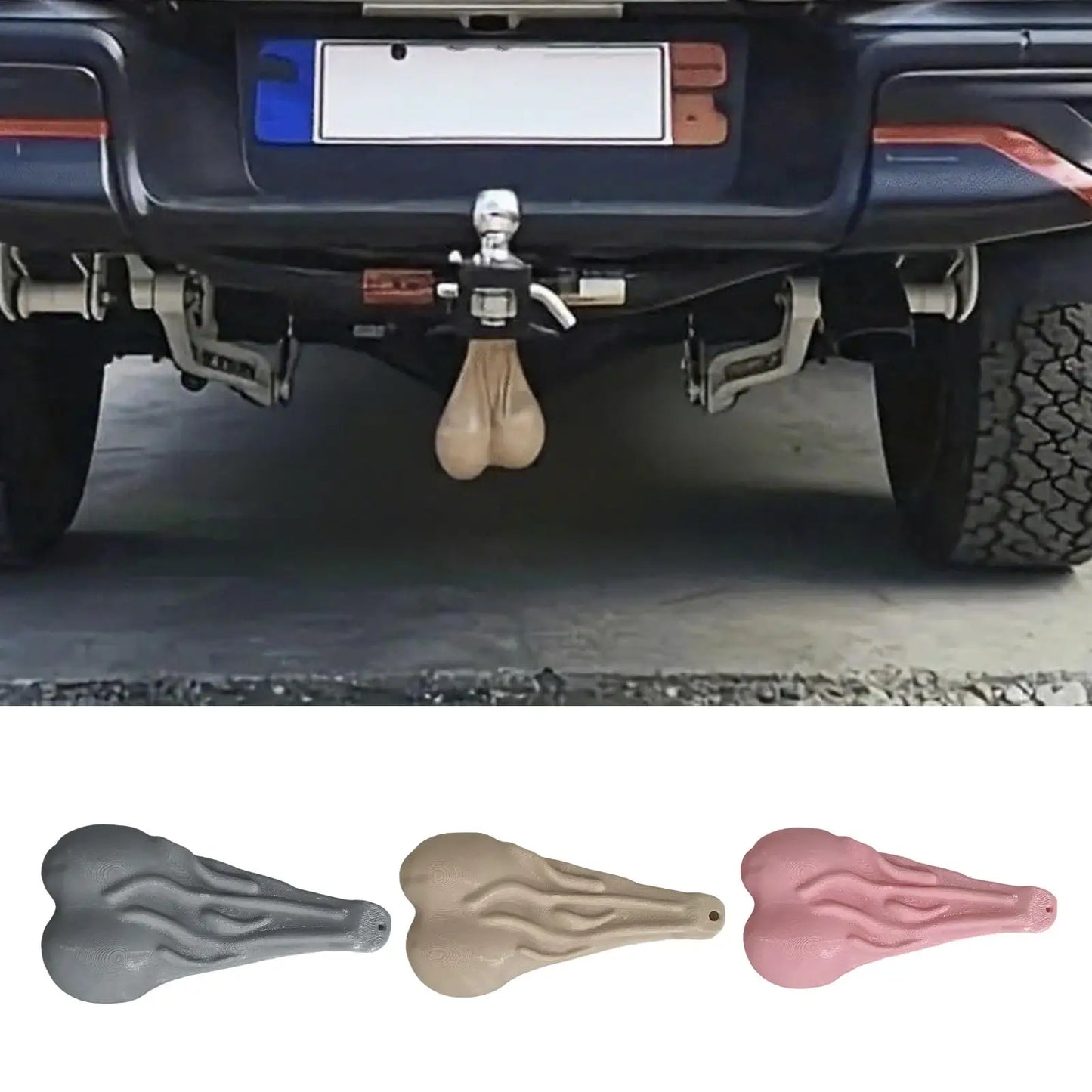 Truck Balls Nuts Funny Bumper Ornaments Prank Gag Automotive Decorative Accessories for Men Boyfriend Husband Friends Adult Gift Peaceful Pleasures Health and Wellness