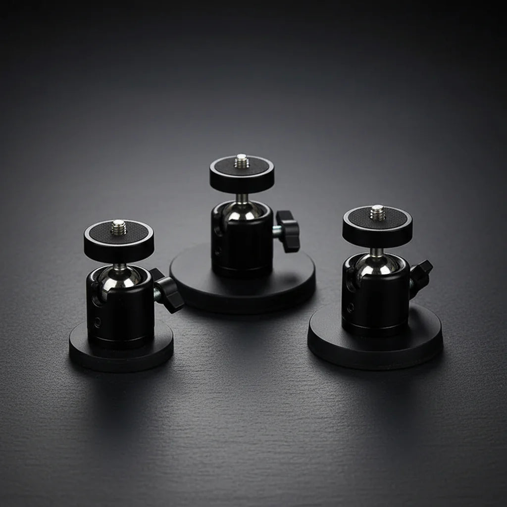 Magnetic Camera Mount Bracket 1/4" Ballhead for GoPro & Tripod