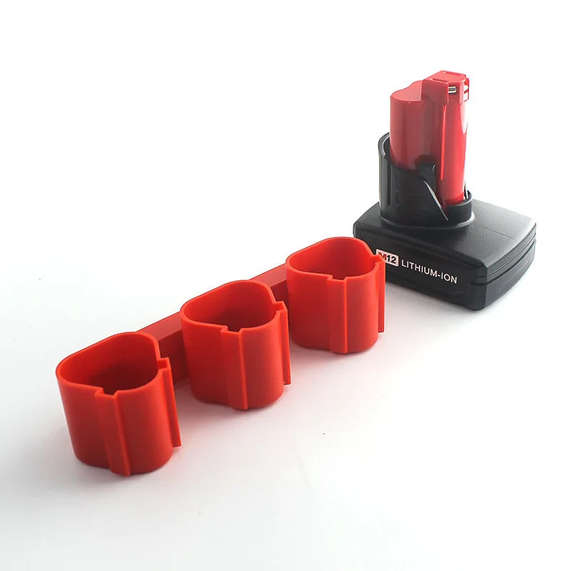 Milwaukee M12 Battery Tool Storage Holders Slots Wall Mount Bosch 12V