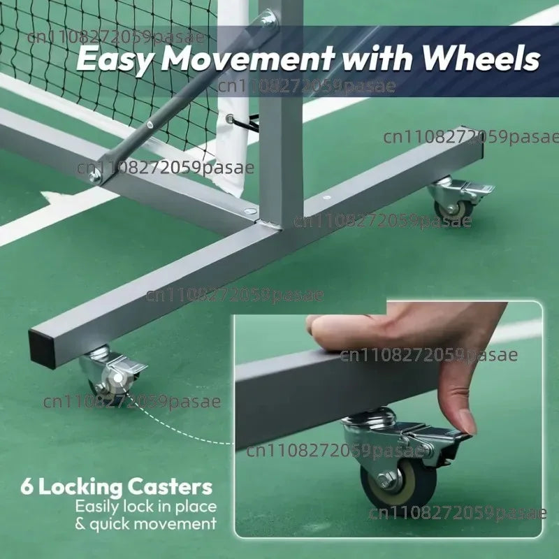 Heavy-Duty Adjustable Ball Stop Net with Lockable Wheels