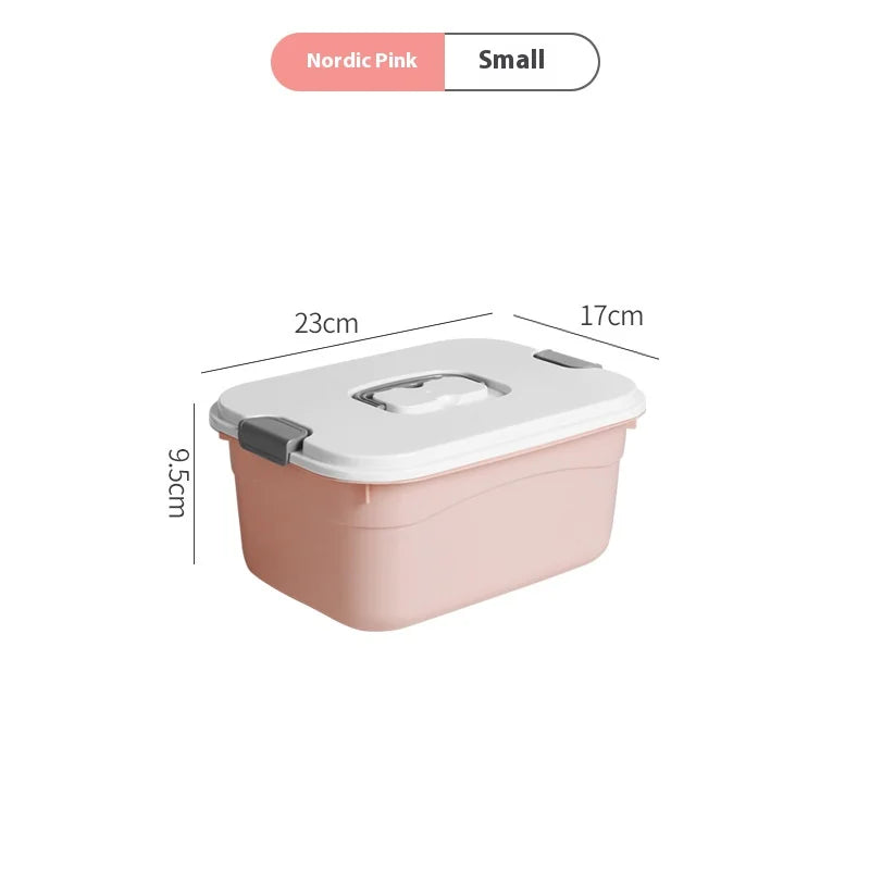 Large 60L Foldable Plastic Storage Bin with Lid & Handles
