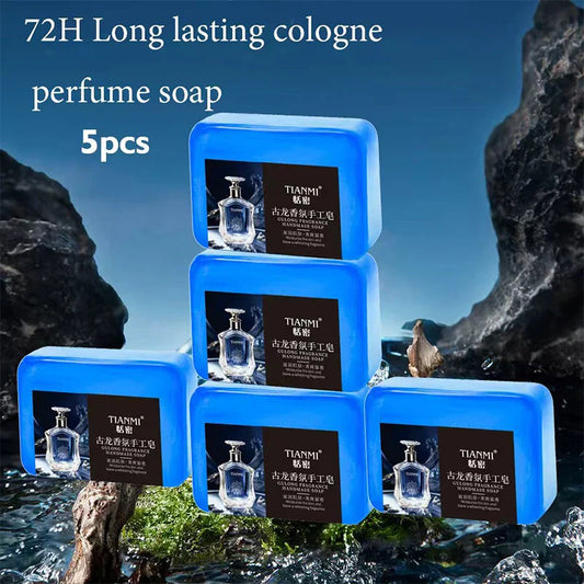 Men's 3-in-1 Handmade Soap Bar Set of 5 – Face, Hair & Body Men's Soap Bar Set Oasis Select Blue 350G