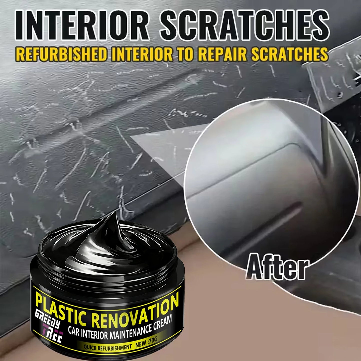 Car Plastic Restorer Polish Paste – Bumper, Tire & Trim