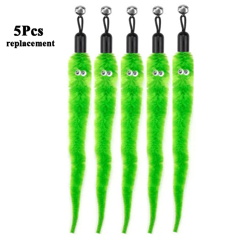 Plush Worm Cat Toy Replacement Heads | Cat Wand Accessories