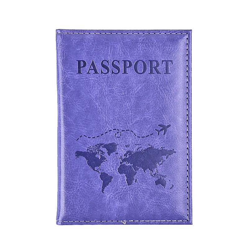 PU Leather Passport Holder – Slim Unisex Travel Wallet & Card Case