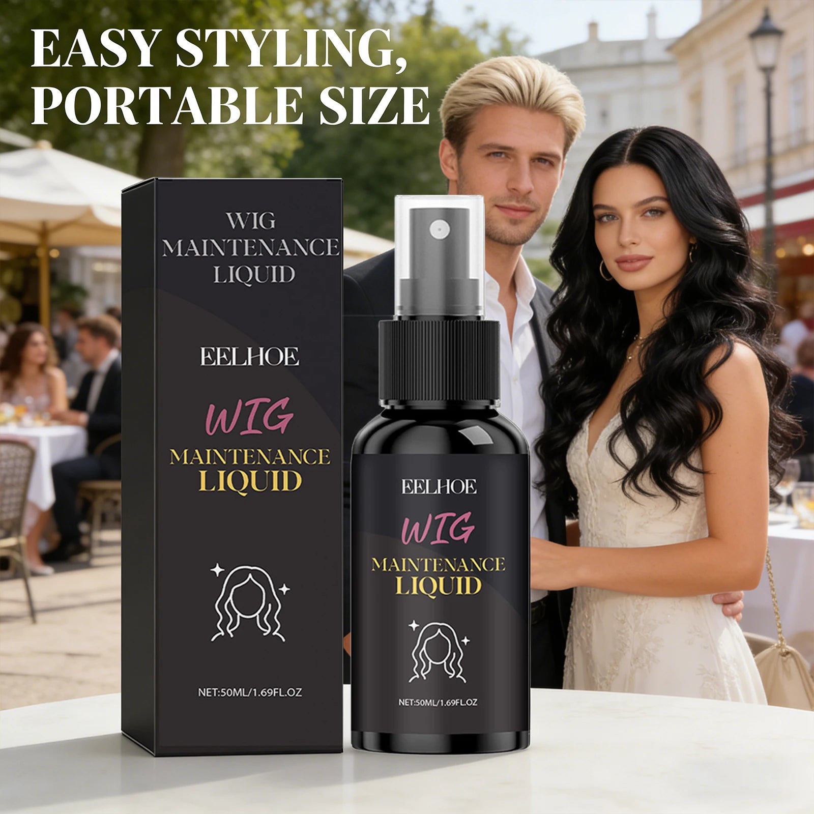 Eelhoe Wig Fluffy Spray Anti-Frizz Moisturizing Mousse 50ml Wig Styling Spray Peaceful Pleasures Health and Wellness