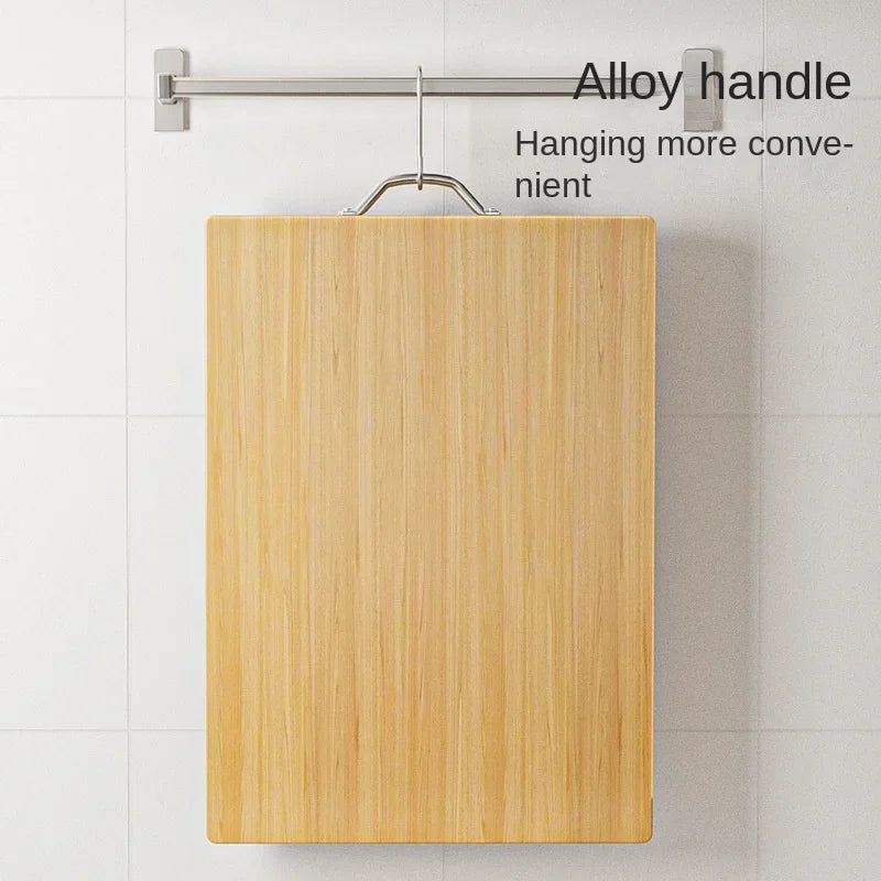 31x23x1 8cm Bamboo Chopping Board with Handle Two Sided Thick Square Cutting Board Kitchen Food Serving Tray Lightweight Durable Peaceful Pleasures Health and Wellness