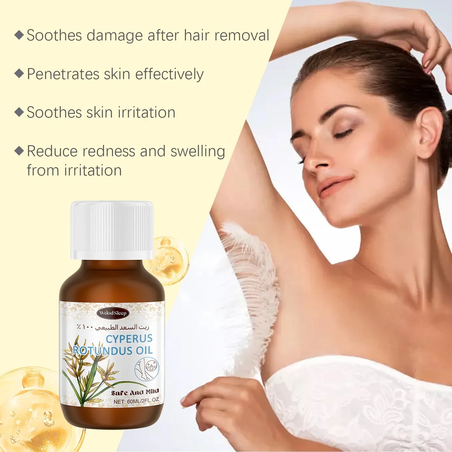 Cyperus Rotundus Oil Hair Inhibition Serum – Slow Regrowth