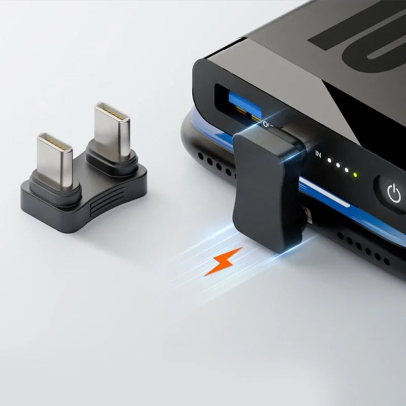 180° USB-C to USB-C Adapter | PD 65W Fast Charging U-Shape Peaceful Pleasures Health and Wellness