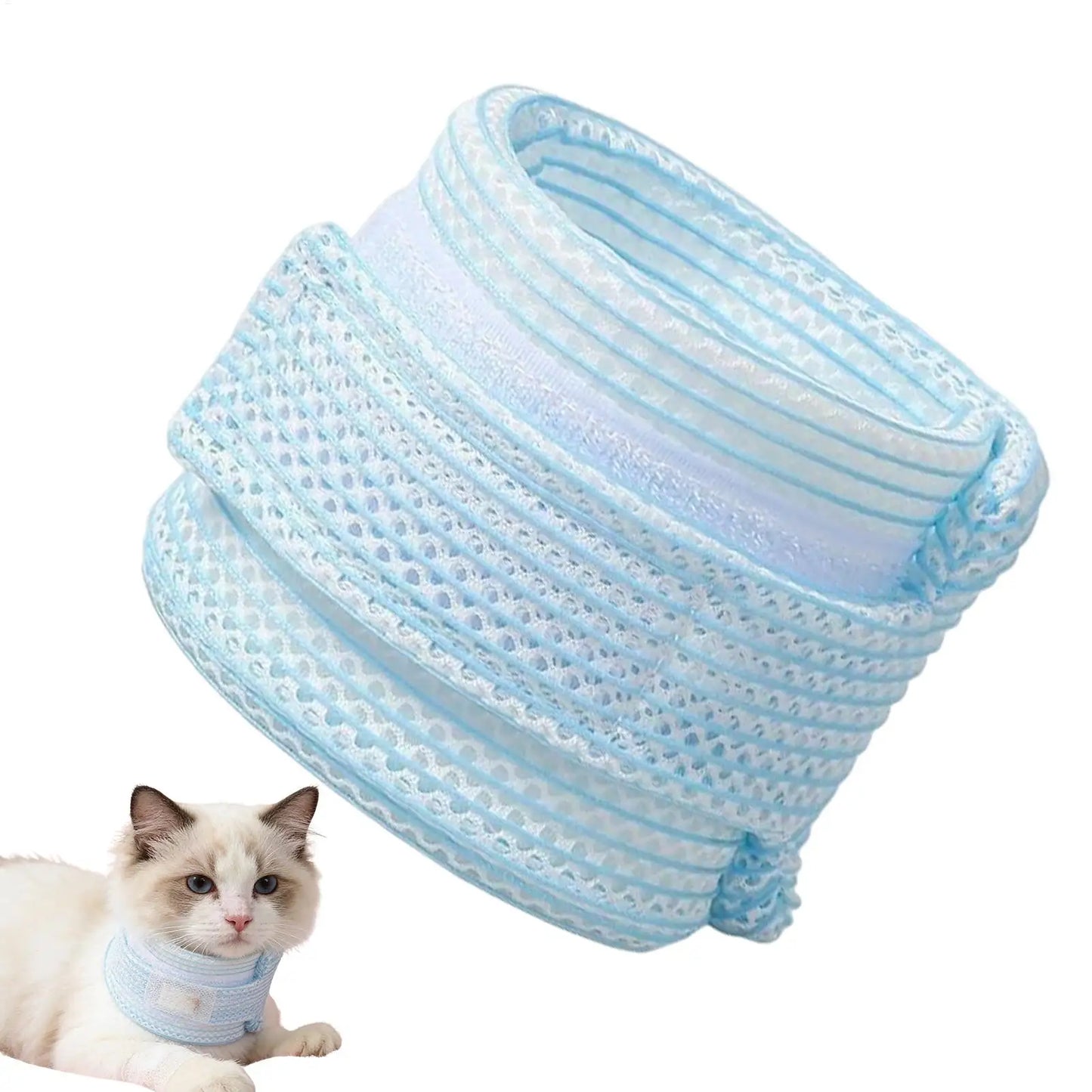 Dog Cat Neck Brace Cover Breathable Comfortable Anti-Scratch Pet Neck Protective Collar Adjustable Soft Cushion Cervical Cone Peaceful Pleasures Health and Wellness