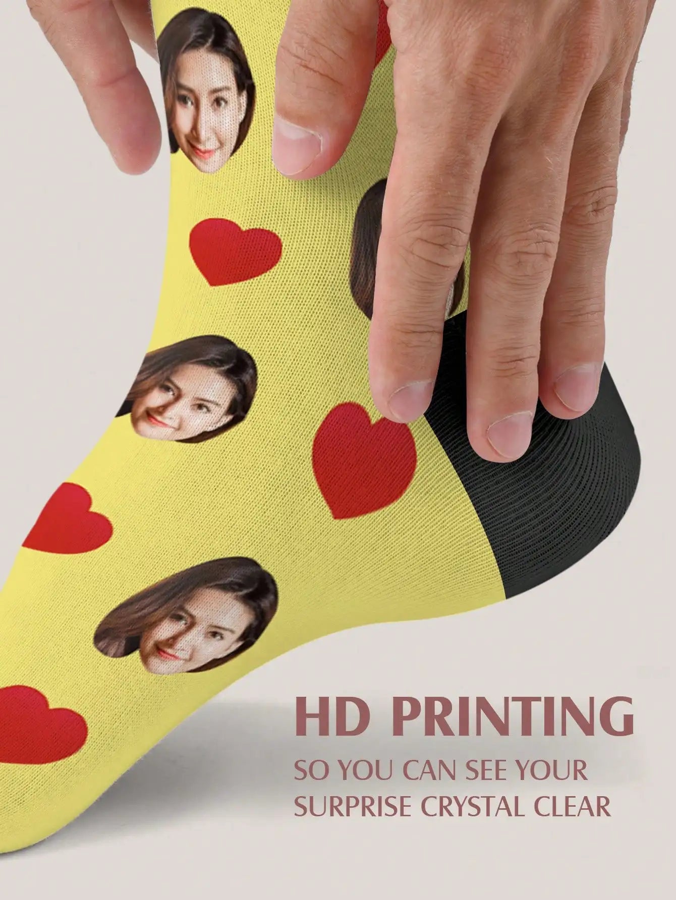 Custom Face Socks Personalized Photo Couple Socks Funny Anniversary Gift for Couples Family Friends Christmas Valentine Peaceful Pleasures Health and Wellness