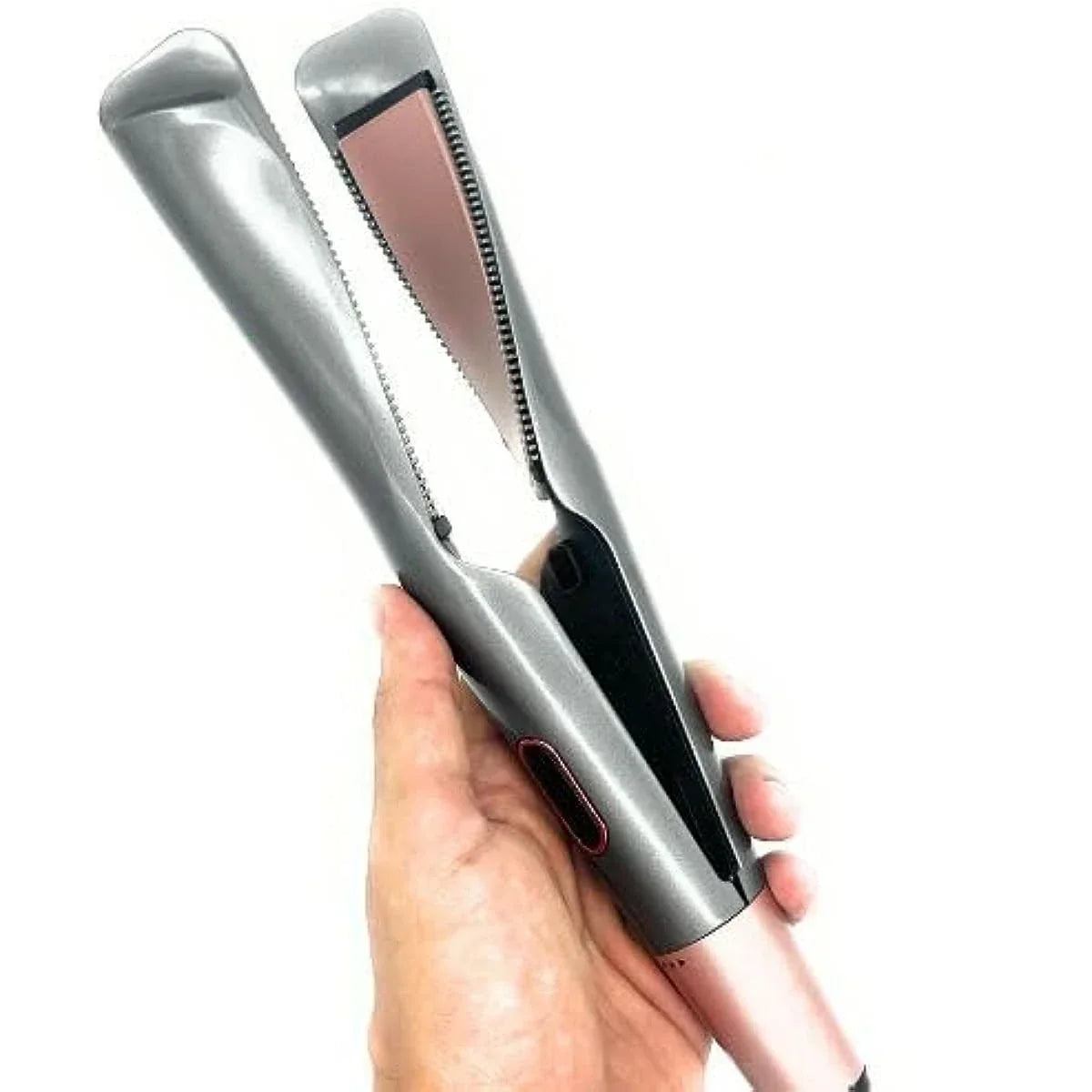Hair Straightener And Curler 2 in 1 Ceramic Tourmaline Twist Straightening Curling Hair Styling Flat Iron Tool Dual Voltage Peaceful Pleasures Health and Wellness
