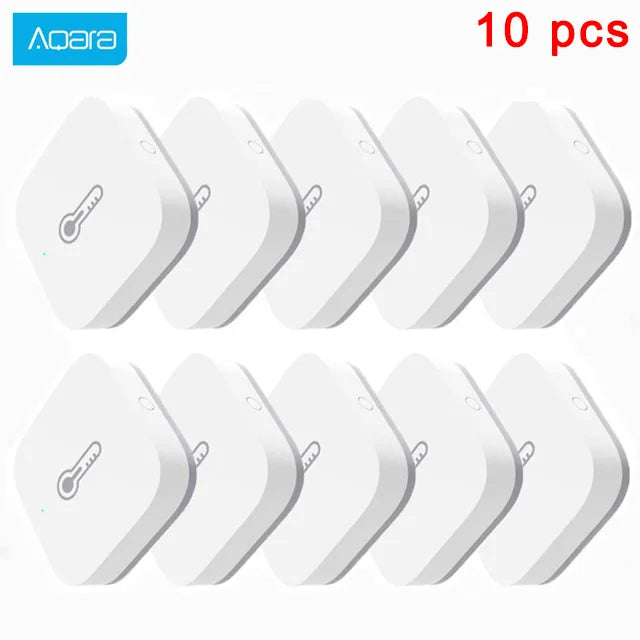 Aqara Temperature Sensor Smart Air Pressure Humidity Environment Sensor Zigbee Smart Home For XiaoMi Mi Home Homekit Peaceful Pleasures Health and Wellness 10pcs sensor China Mainland