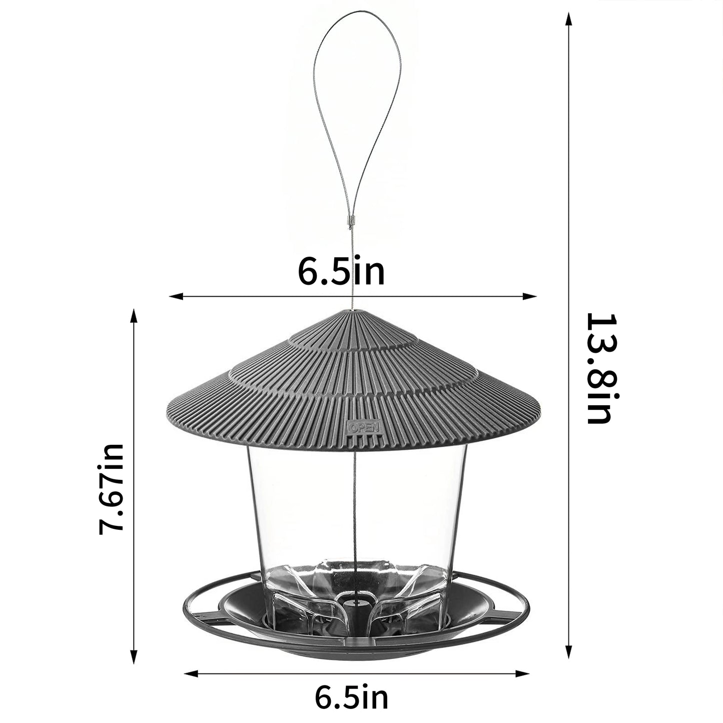 Bird Feeder Automatic Foot Feeding Tool Outdoor Bird Feeder Hanging Nut Feeding Multiple Hole Dispenser Holder Food Container Peaceful Pleasures Health and Wellness