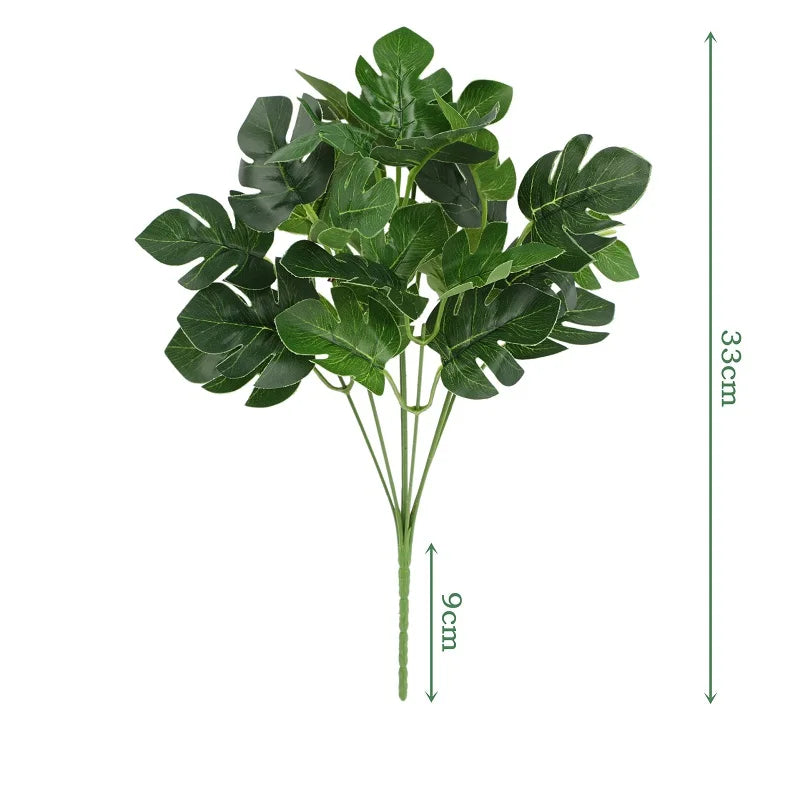 Artificial Silk Leaf Bundle – Fake Plants for Wedding & Home Decor