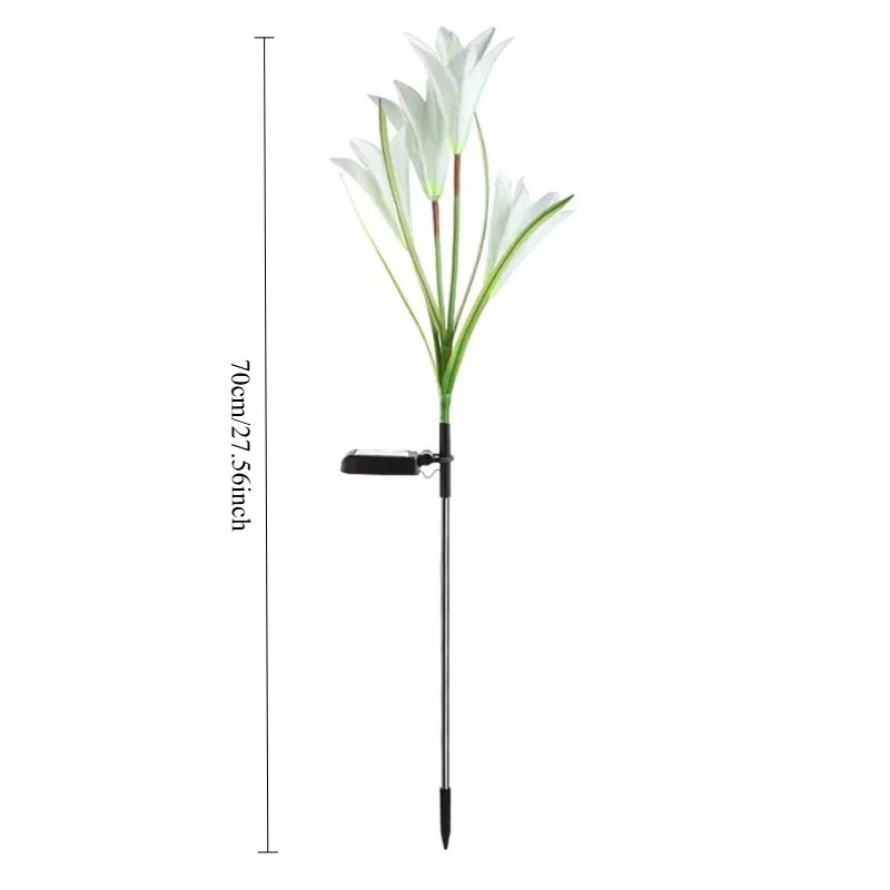 Solar LED Lily Garden Stake Light – Waterproof Lawn Decor