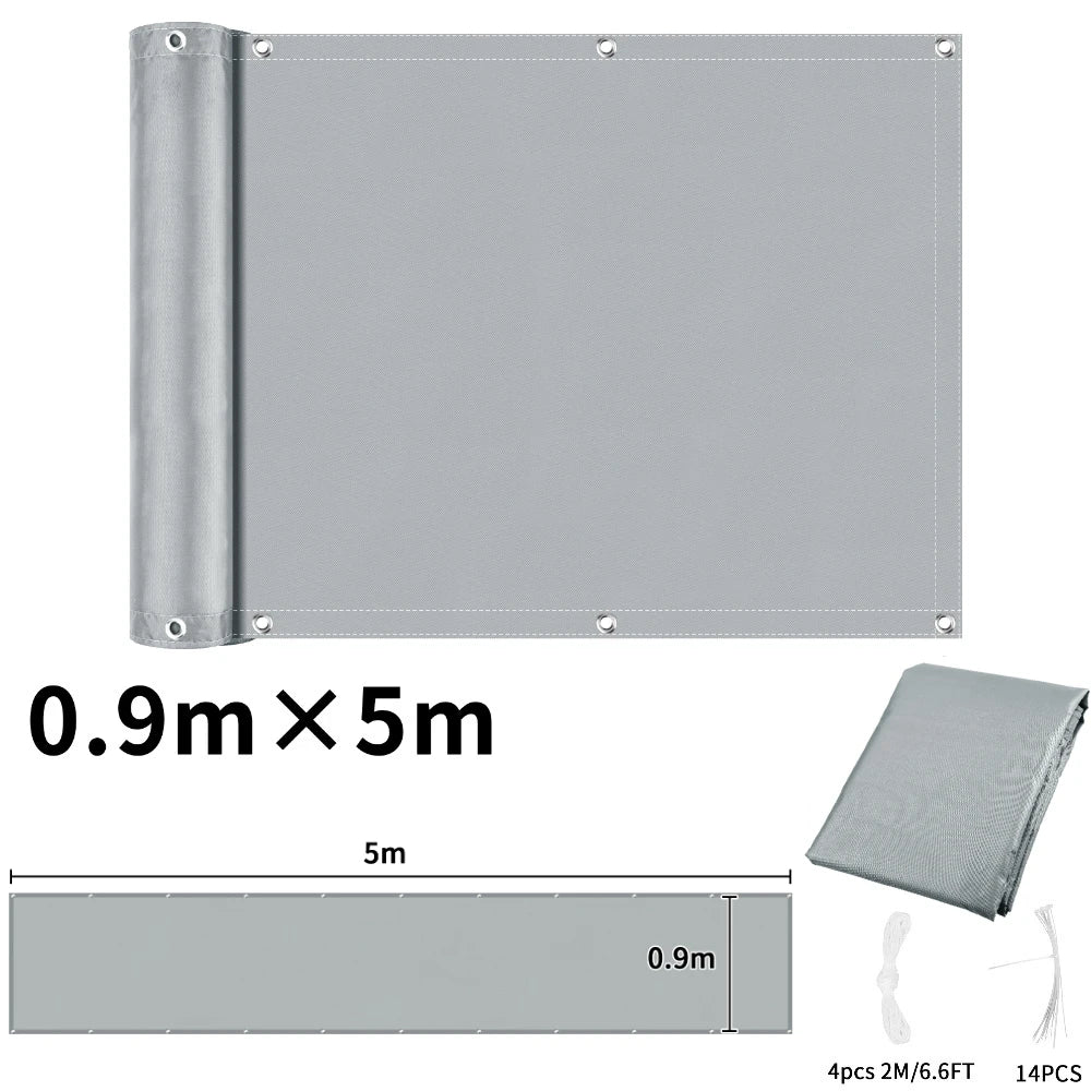 Waterproof Balcony Privacy Screen – UV Protection Fence Cover