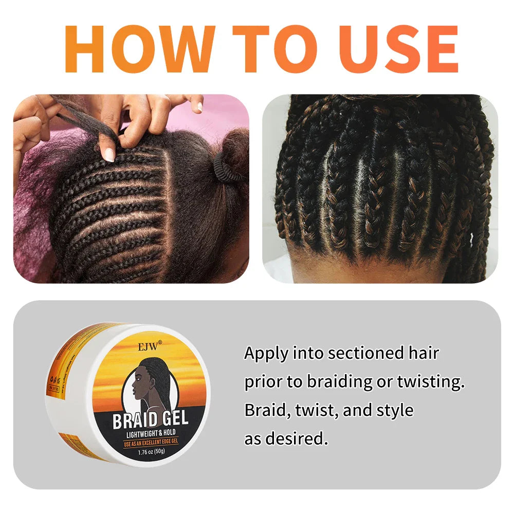 EJW Hair Braid Gel & Styling Wax – Edge Control & Curl Define