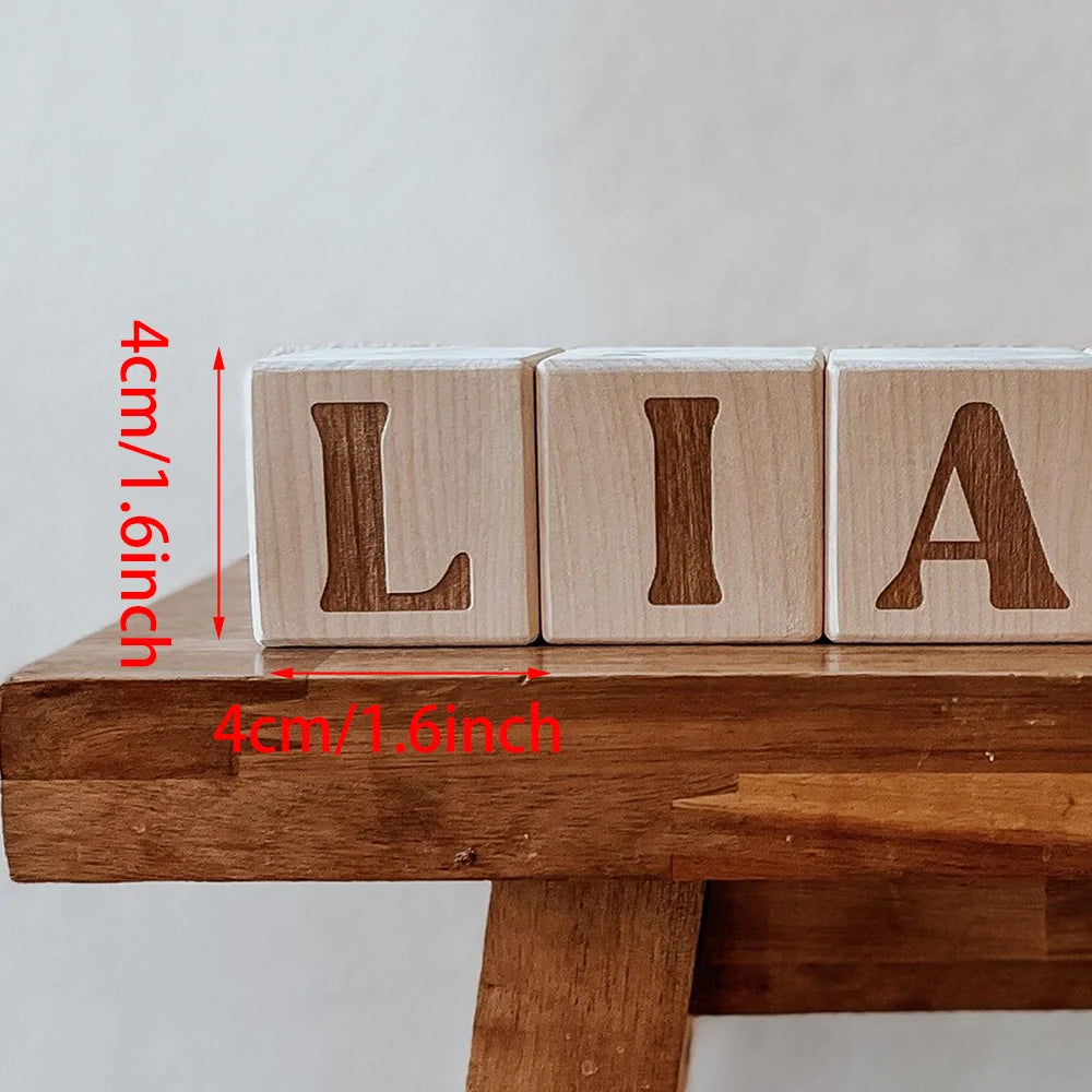 Personalized Wooden Name Blocks | Baby Shower & Nursery Gift Personalized Baby Blocks Peaceful Pleasures Health and Wellness