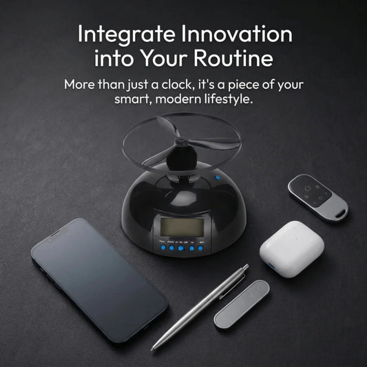 Innovative Alarm Multipurpose Electronic Clock Wake Up Tool Unique Flying Alarm Clock Moving Clock Home Peaceful Pleasures Health and Wellness