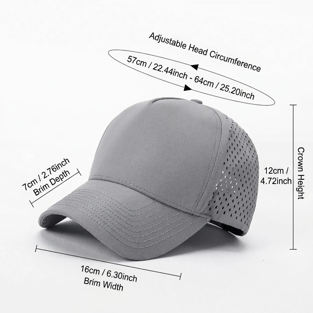 Breathable Quick Dry Sports Cap with Laser Perforation for Outdoor Cycling and Hiking UPF Protections Adjustable Fit Peaceful Pleasures Health and Wellness