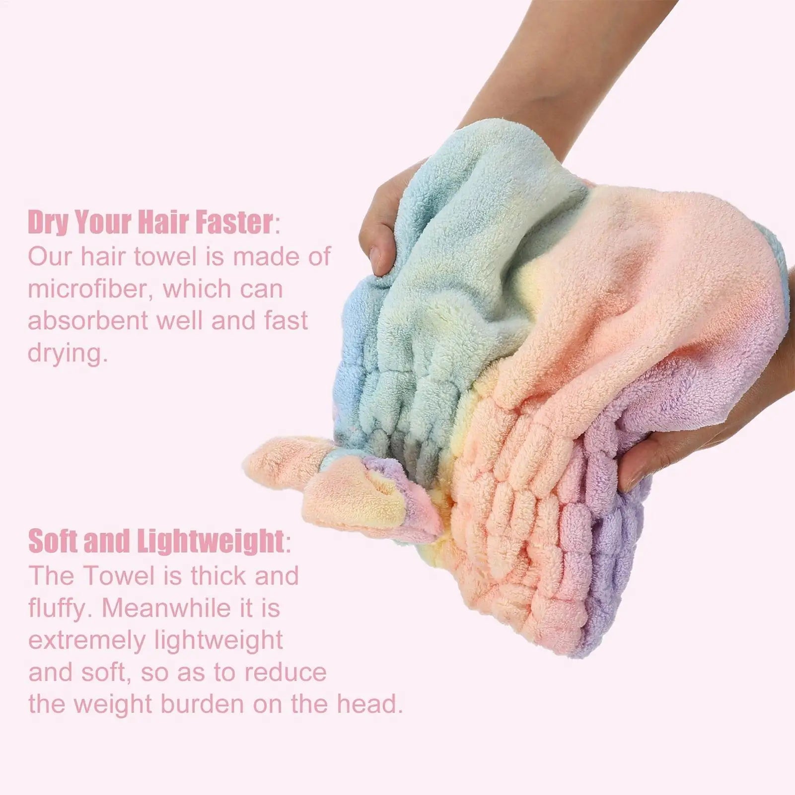 Coral Fleece Hair Towel Wrap – Quick-Dry & Frizz Control for Women Hair Towel Wrap Peaceful Pleasures Health and Wellness