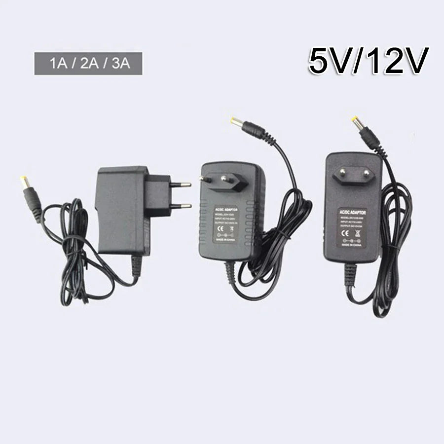 12V DC Power Supply Adapter 1A/2A/3A – LED Strips & Routers