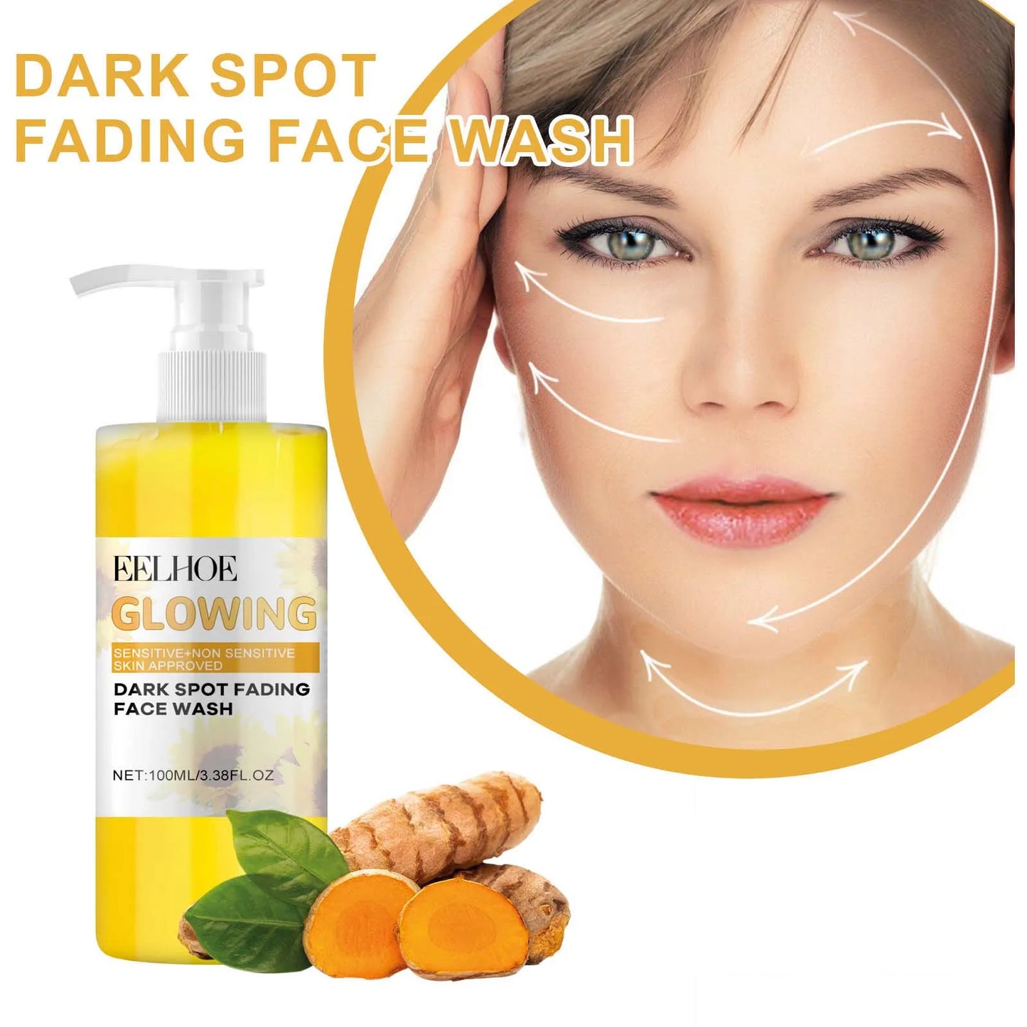 Turmeric Brightening Facial Cleanser – Deep Cleanse & Glow