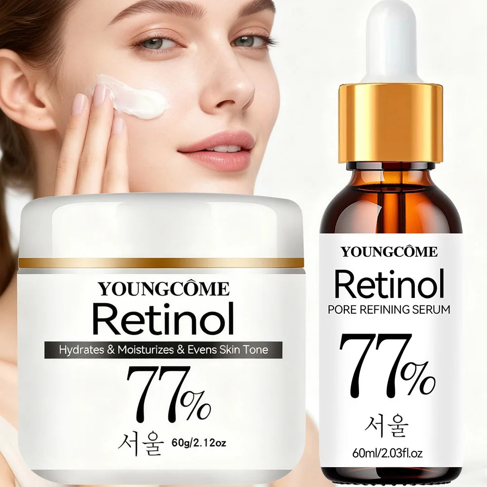 YOUNGCOME Retinol Firming Serum Cream Set – Anti-Aging & Brightening Retinol Serum Cream Set Peaceful Pleasures Health and Wellness