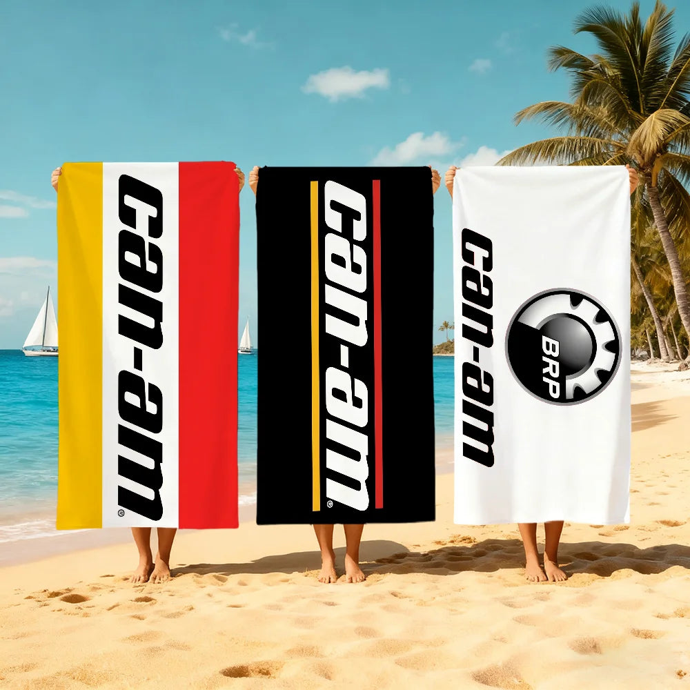 Can-Am BRP Logo Quick-Dry Beach Towel | Soft Pool Towel Gift Quick-Dry Beach Towel Peaceful Pleasures Health and Wellness
