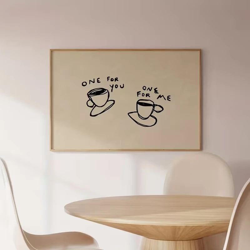 Modern Minimalist Coffee Neutral Trendy Kitchen Wall Art Print Canvas Painting Poster Picture For Living Room Kitchen Home Decor Peaceful Pleasures Health and Wellness G4179 21x30cm Unframed