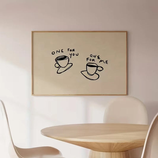 Modern Minimalist Coffee Neutral Trendy Kitchen Wall Art Print Canvas Painting Poster Picture For Living Room Kitchen Home Decor Peaceful Pleasures Health and Wellness G4179 21x30cm Unframed
