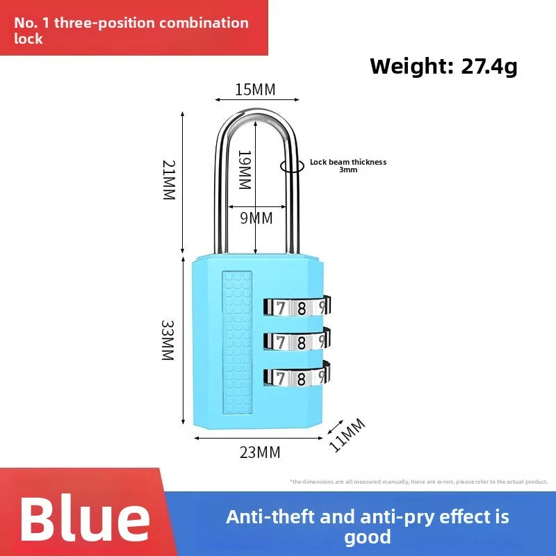 Mini 4-Dial Resettable Combination Padlock | Travel & Gym