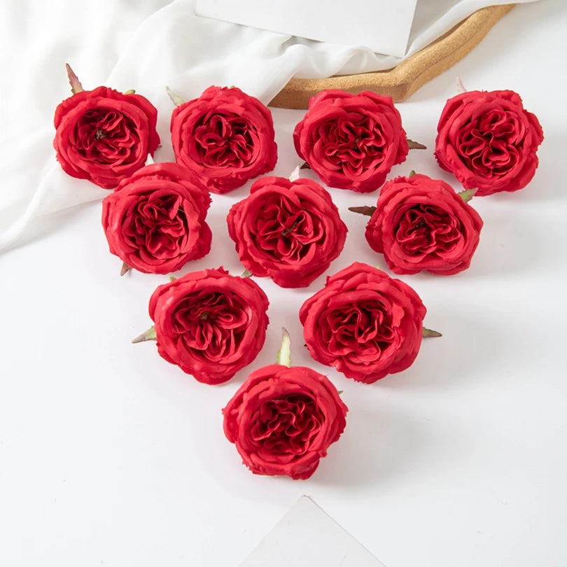 Artificial Silk Peony Flower Heads 25/50PCS | Wedding & Decor