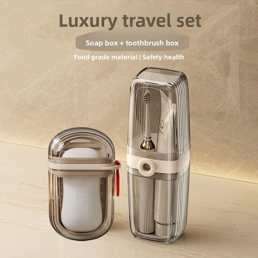 Portable Travel Toothbrush Cup Mouthwash Cup Residential School Toothbrush/Soap Storage Box Travel Outward Toothbrush Rack Peaceful Pleasures Health and Wellness