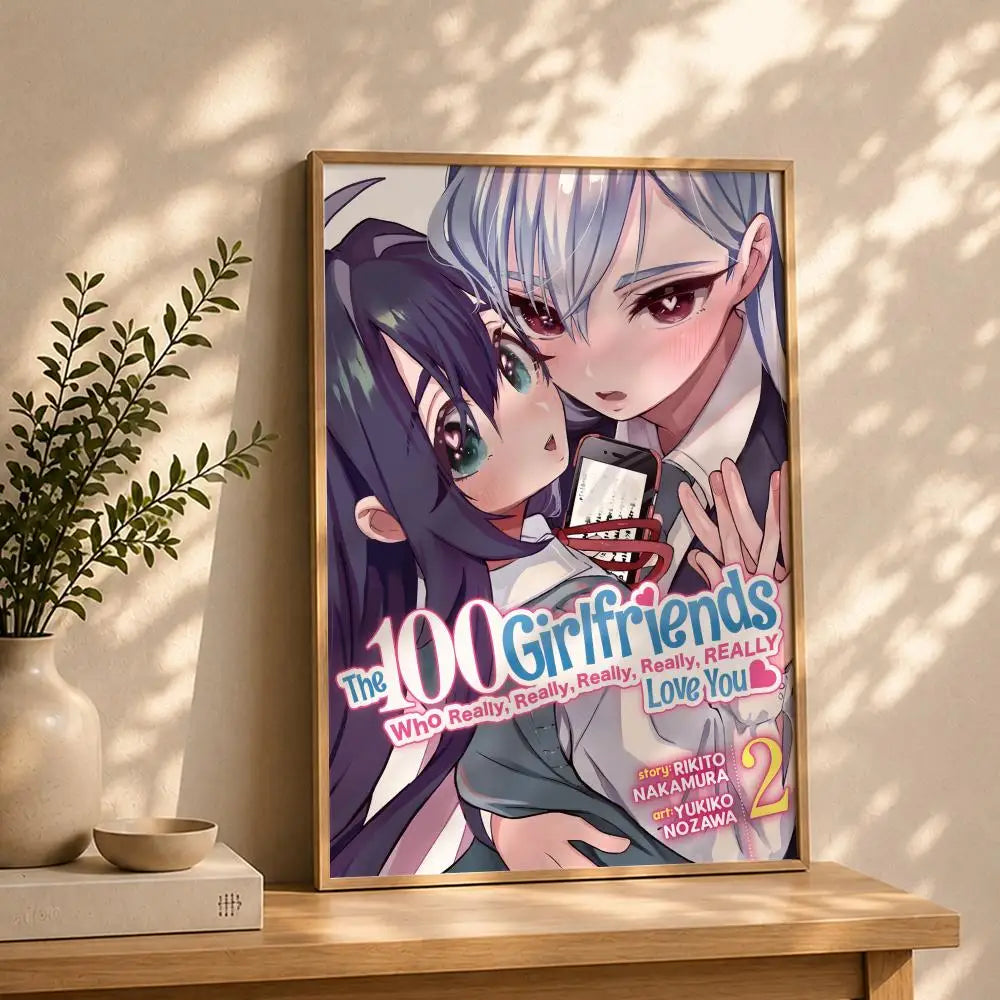 Anime Hyakkano HD Poster – Self-Adhesive Waterproof Wall Art Anime Wall Poster Peaceful Pleasures Health and Wellness White5 30X40cmNoframe