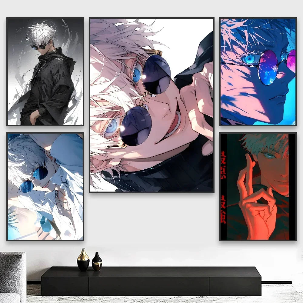 Satoru Gojo Canvas Wall Art | Jujutsu Kaisen Anime Poster