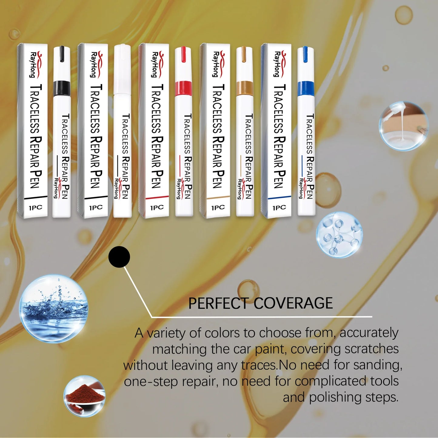 RayHong Car Paint Touch-Up Pen – Scratch Repair, Multi-Color