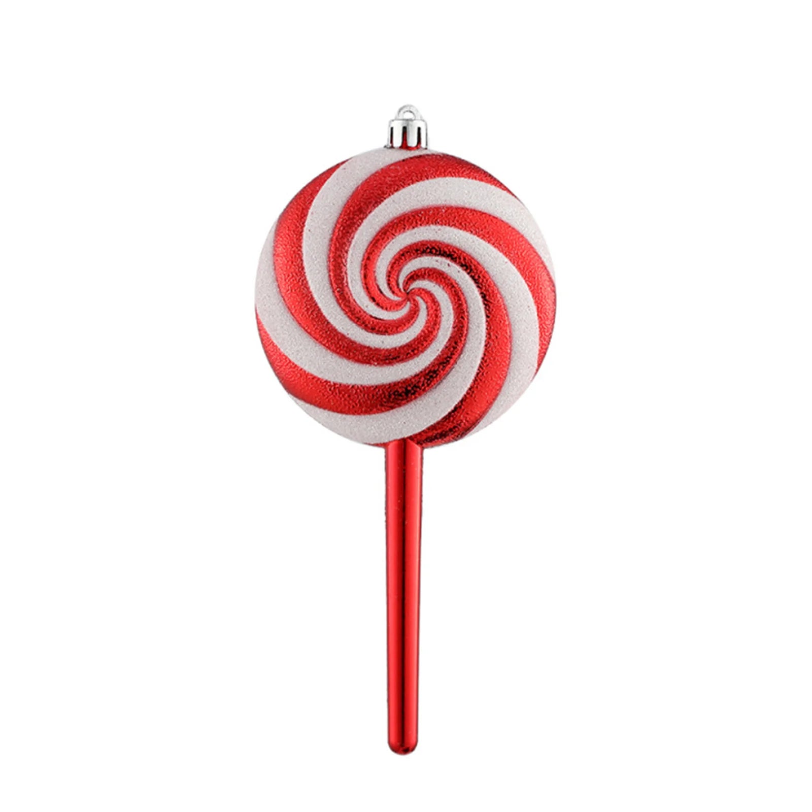 Christmas PVC Candy Pendant Decor Red And White Painted Lollipop Ornament For Holiday Tree Party New Year Decoration Peaceful Pleasures Health and Wellness A